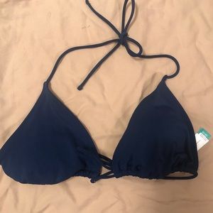 Navy string bikini top